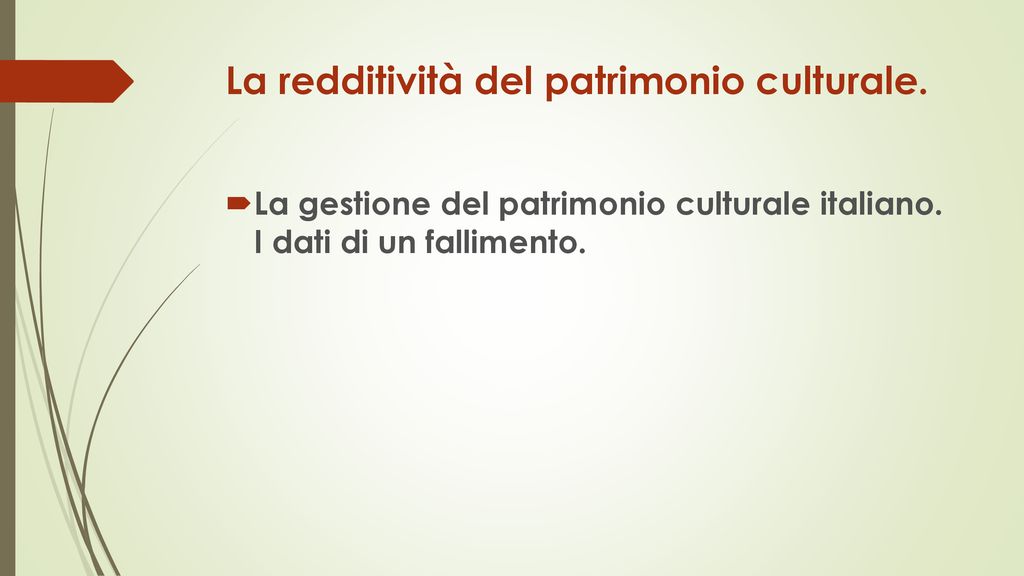 Il Patrimonio Culturale Italiano Qualche Dato Ppt Scaricare